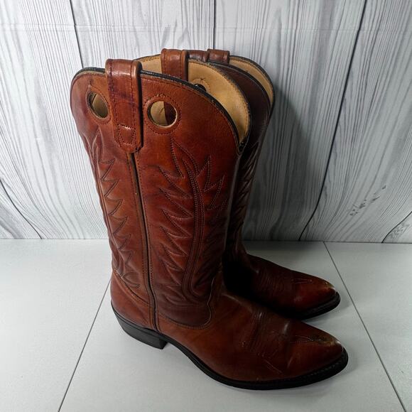 Vintage Biltrite Men’s Brown Leather Western Cowboy Boots 10D main image 6